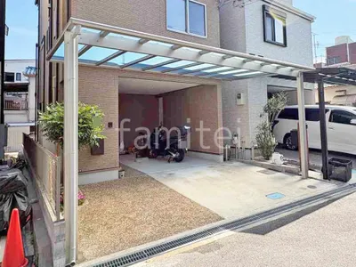 １階テラス屋根 （雨除け） YKKAP エフルージュ FIRST 大型テラス フラット屋根 スタンダード 壁付