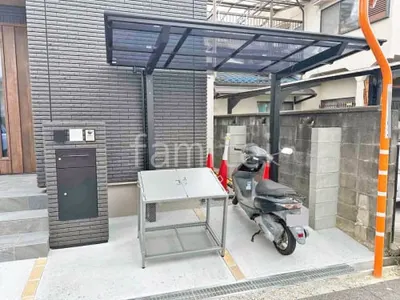 サイクルポート 自転車バイク屋根 LIXIL ネスカF ミニ フラット屋根