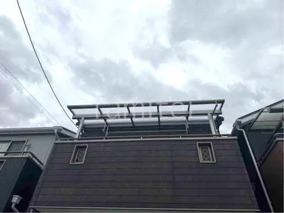 ２階ベランダ屋根  YKKAP ソラリアF フラット屋根 スタンダード 壁付