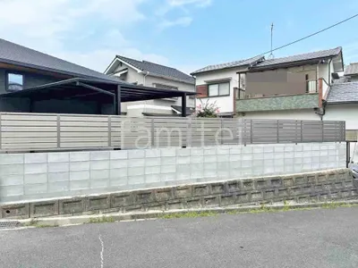 アルミ形材 フェンス LIXIL AB YS3型 横スリット3 目隠し ブロック塀 （化粧ブロック） 太陽エコブロックス 普通CB 