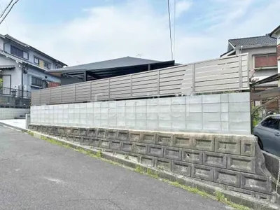 ブロック塀 （化粧ブロック） 太陽エコブロックス 普通CB  アルミ形材 フェンス LIXIL AB YS3型 横スリット3 目隠し