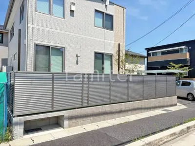 アルミ形材 フェンス LIXIL AB YL3型 横ルーバー3 目隠し ブロック塀 （化粧ブロック） ユニソン ジャスティ 