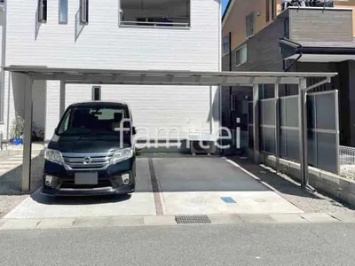 カーポート２台(ワイド) ツイン LIXIL ネスカＦ フラット屋根