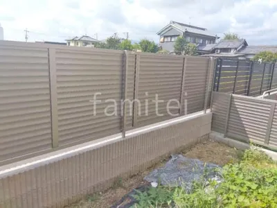 アルミ形材 フェンス LIXIL AB YL3型 横ルーバー3 目隠し ブロック塀 （化粧ブロック） ユニソン ジャスティ 