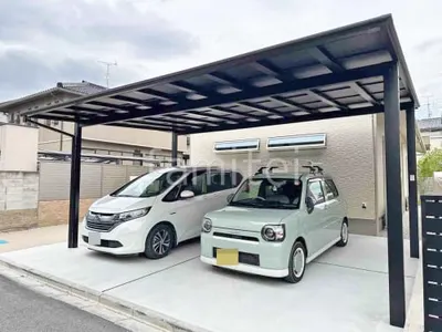 カーポート２台(ワイド) ツイン LIXIL ネスカＦ フラット屋根