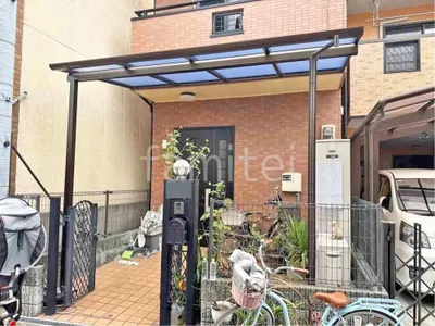 １階テラス屋根 （雨除け） YKKAP ソラリアF フラット屋根 スタンダード 壁付