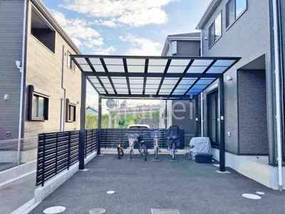 カーポート２台(ワイド) ツイン LIXIL ネスカＦ フラット屋根