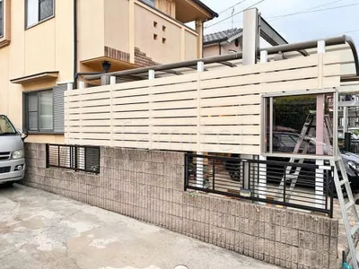 人工木・樹脂 フェンス（木調） F＆F マイティウッド デコll 高尺タイプ 目隠し 木調・ラティス 樹脂