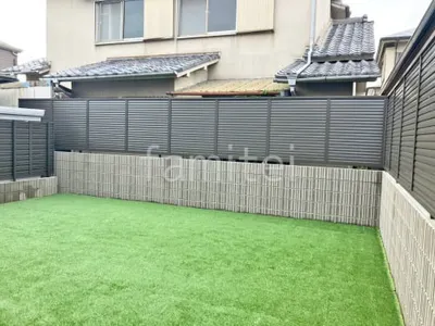 ブロック塀 （化粧ブロック） ユニソン アルタ  アルミ形材 フェンス LIXIL AB YL3型 横ルーバー3 目隠し