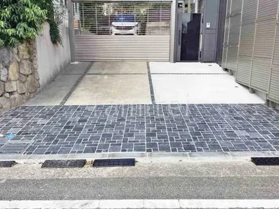 床石貼り 東洋石創 エボニークォーツ