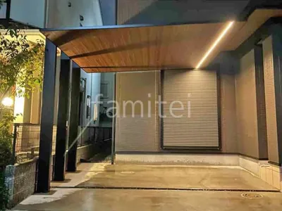 カーポート１台 （単棟） LIXIL 木製調 カーポートSC フラット屋根 吊り下げ屋根