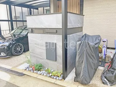 門柱 壁タイル貼り LIXIL アヴァンティ 郵便受けポスト YKKAP エクステリアポストG3型 宅配ボックス Panasonic コンボミドル