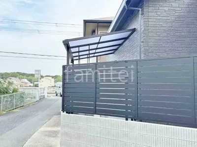 １階テラス屋根 （雨除け） YKKAP ソラリアF フラット屋根 スタンダード 壁付