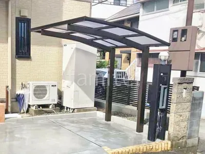 サイクルポート 自転車バイク屋根 YKKAP アリュース アール屋根