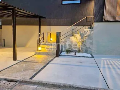 玄関アプローチ 床石貼り 東洋石創 グリジオクォーツ