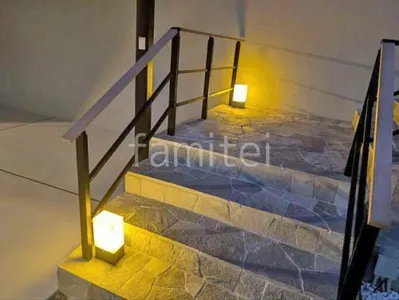 玄関アプローチ階段 床石貼り 東洋石創 グリジオクォーツ