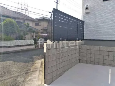 ブロック塀 （化粧ブロック） ユニソン リゲル  アルミ形材 フェンス LIXIL AB YS3型 横スリット3 目隠し