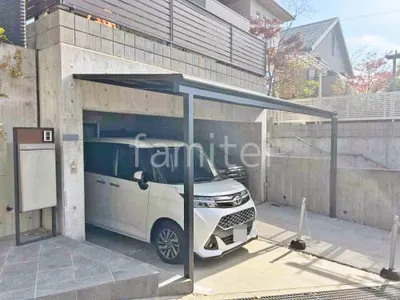 １階テラス屋根 （雨除け） 三協アルミ レボリューA F フラット屋根 スタンダード 壁付