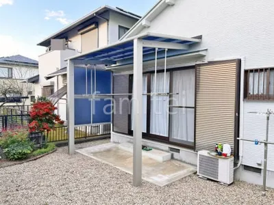 １階テラス屋根 （雨除け） YKKAP 独立式 レセパ Lタイプ フラット屋根 独立式 スタンダード