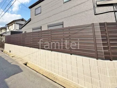 ブロック塀 （化粧ブロック） ユニソン リゲル  人工木・樹脂 フェンス（木調） F＆F マイティウッド デコll 目隠し 木調・ラティス 樹脂