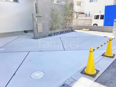 新築シンプル オープン外構