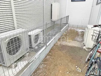 ブロック塀 （化粧ブロック） 太陽エコブロックス 普通CB  スチールメッシュ フェンス YKKAP イーネット3F型 スチール柱 境界・メッシュ