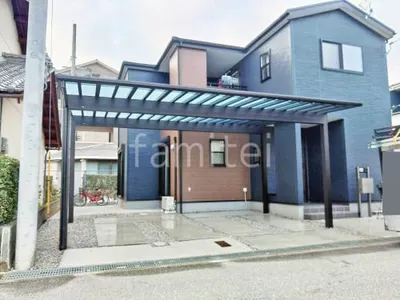 カーポート２台(ワイド) ツイン YKKAP エフルージュ 積雪50cm対応 フラット屋根