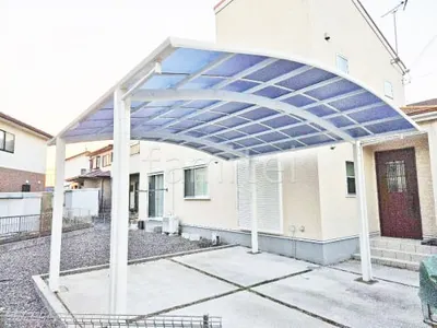 カーポート２台(ワイド) ツイン YKKAP アリュース アール屋根