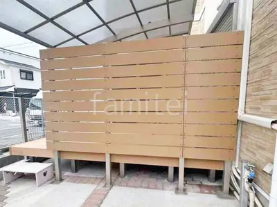 人工木・樹脂 フェンス（木調） F＆F ニコボード 高尺タイプ 目隠し 木調・ラティス 樹脂