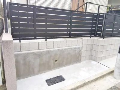 アルミ形材 フェンス LIXIL AB YS3型 横スリット3 目隠し ブロック塀 （化粧ブロック） ユニソン シルマ 