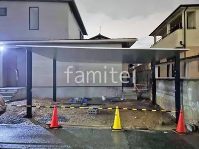 カーポート２台(ワイド) ツイン LIXIL カーポートSC フラット屋根 吊り下げ屋根