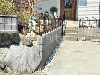 ブロック塀 （化粧ブロック） ユニソン ジャスティ  アルミ鋳物 フェンス LIXIL アプローチ ルナ CU型 鋳物