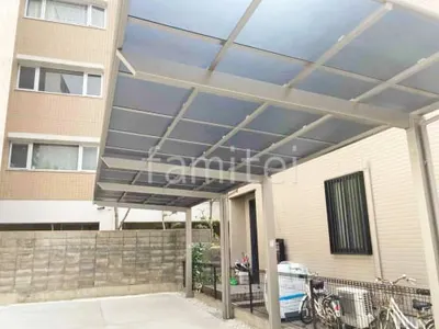 カーポート２台(縦) 連棟 LIXIL ネスカＦ フラット屋根