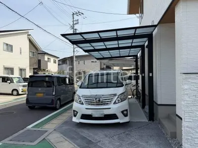 カーポート１台 （単棟） LIXIL フーゴF 逆勾配 フラット屋根 前下がり屋根