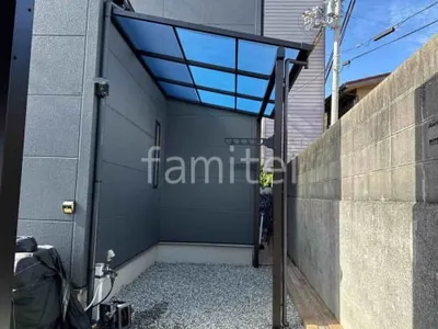 １階テラス屋根 （雨除け） YKKAP ソラリアF フラット屋根 スタンダード 壁付