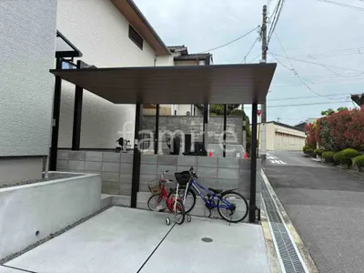 サイクルポート 自転車バイク屋根 LIXIL 木製調 カーポートSC ミニ フラット屋根 吊り下げ屋根