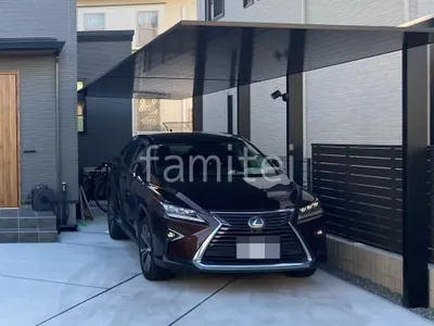 カーポート２台(縦) 連棟 LIXIL カーポートSC フラット屋根 吊り下げ屋根