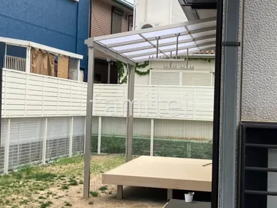 １階テラス屋根 （雨除け） YKKAP ソラリアF フラット屋根 スタンダード 壁付