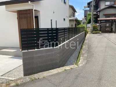 ブロック塀 （化粧ブロック） ユニソン ジャスティ  アルミ形材 フェンス LIXIL AB YS3型 横スリット3 目隠し