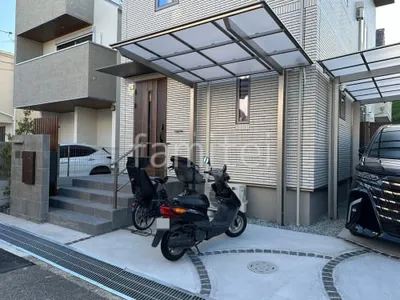 サイクルポート 自転車バイク屋根 LIXIL ネスカF ミニ フラット屋根