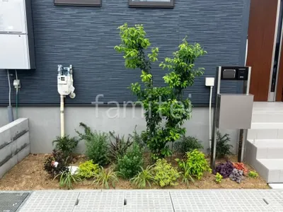 リフォームシンプル オープン外構
