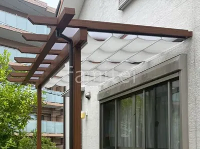天井カーテン 本体色 キャラメルチーク 屋根色 トーメイマット