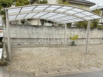 カーポート２台(ワイド) ツイン YKKAP アリュース アール屋根