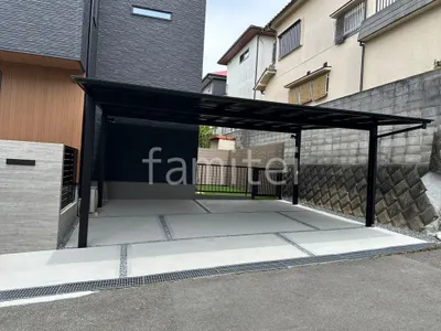 カーポート２台(ワイド) ツイン LIXIL ネスカＦ フラット屋根