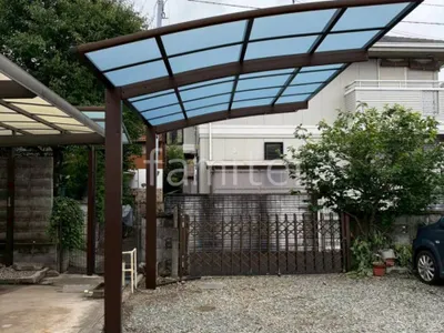 カーポート１台 （単棟） YKKAP アリュース アール屋根