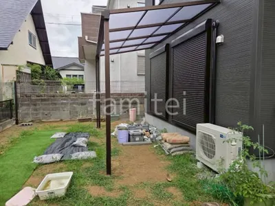 １階テラス屋根 （雨除け） YKKAP ソラリアF フラット屋根 スタンダード 壁付