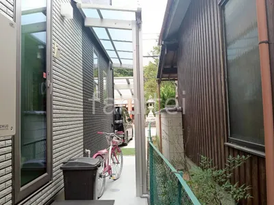 １階テラス屋根 （雨除け） YKKAP 独立式 レセパ Lタイプ フラット屋根 独立式 スタンダード