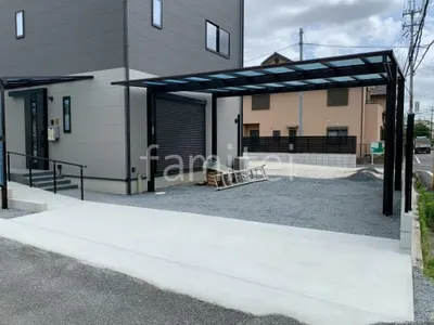 カーポート２台(ワイド) ツイン YKKAP エフルージュ FIRST フラット屋根