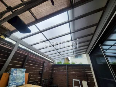 １階テラス屋根 （雨除け） YKKAP ソラリアF フラット屋根 スタンダード 壁付