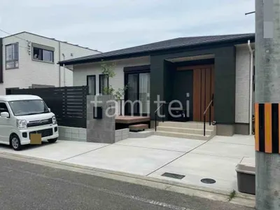 新築シンプル セミクローズ外構